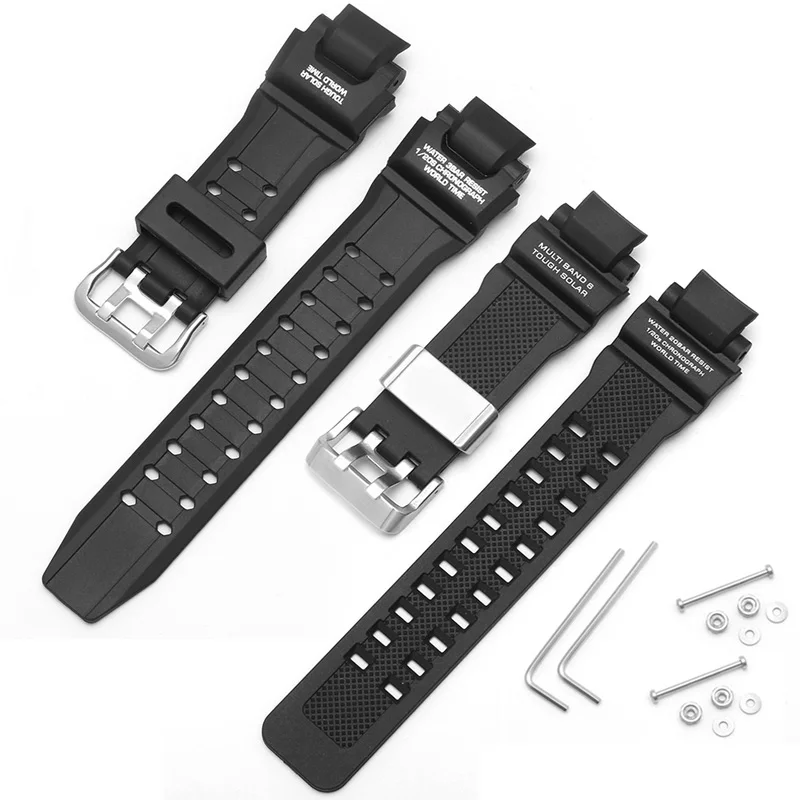 

CICIDD Strap Accessories Suitable For CASIO GW-A1100 G-1400 Rubber Men's GW-4000 GA-1000 Black Silicone Watchband