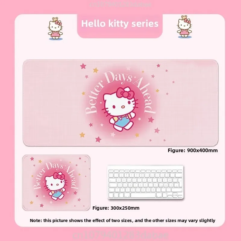 Kids Desk Mat Hello Kitty Leather Mouse Pad for Girls Cute Cartoon Print Learning Waterproof Non-slip Table Mat Office Mouse Pad