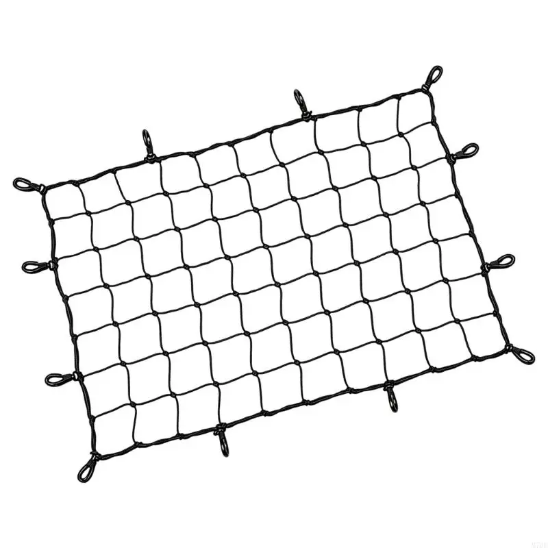 M76E Car Roof Cargo Net, Overhead Elastic Storage Net for Sedans SUVs MPVs, Cabin Storage for Tissues Blankets Snacks
