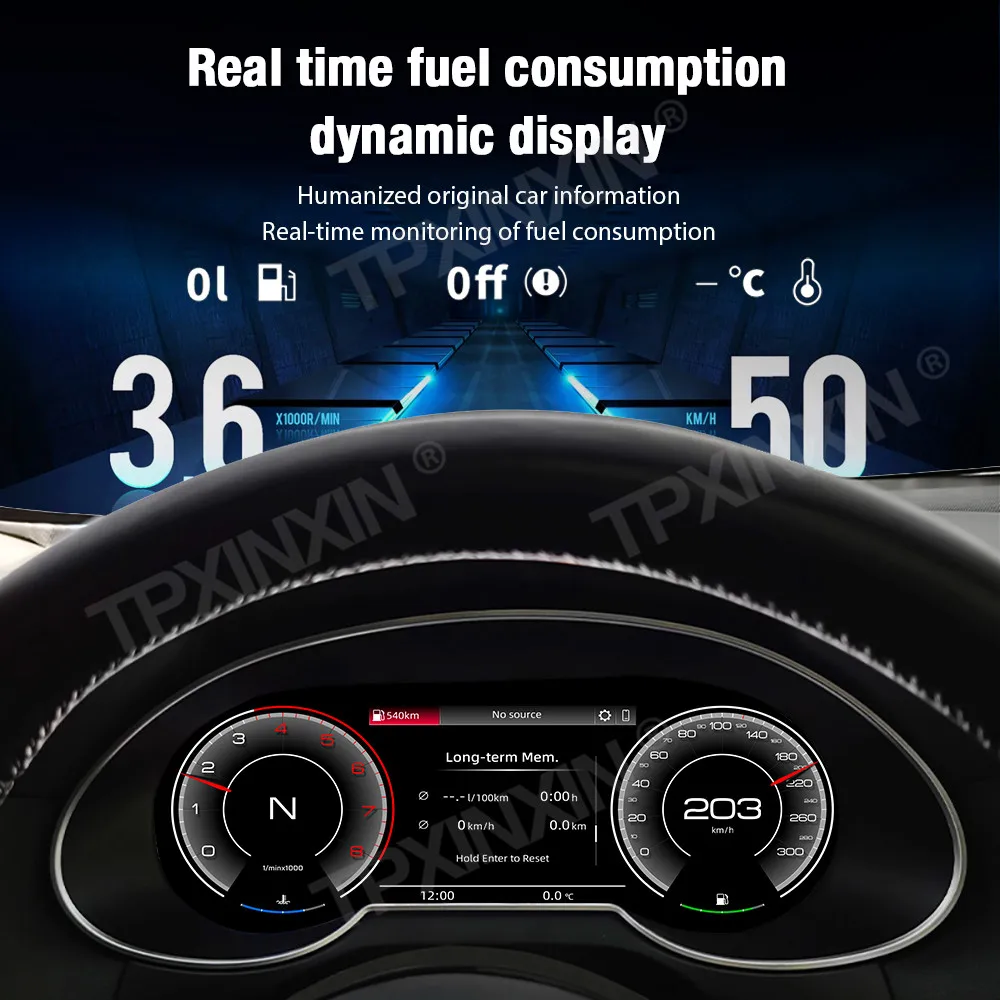 Car Digital Cluster For Audi Q5 2009 2010 2011 2012 2013 2014-2018 Virtual Cockpit Speed Meter Car Dashboard Instrument Screen