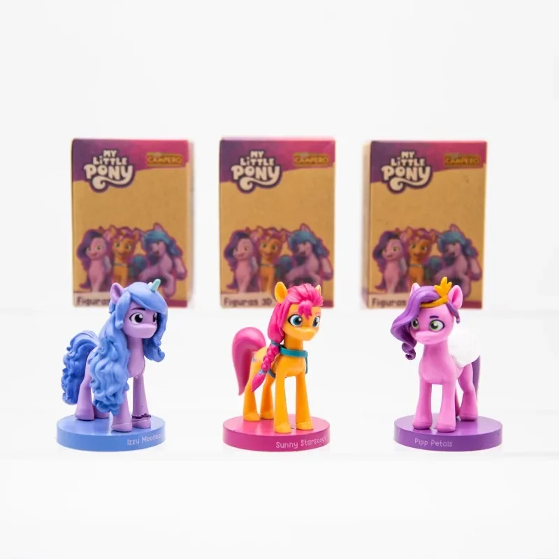 Hasbro My Little Pony Sunny Pipp Petals Izzy Hitch Kawaii Action Figures Model Toy Desktop Collection Ornament Children Gifts