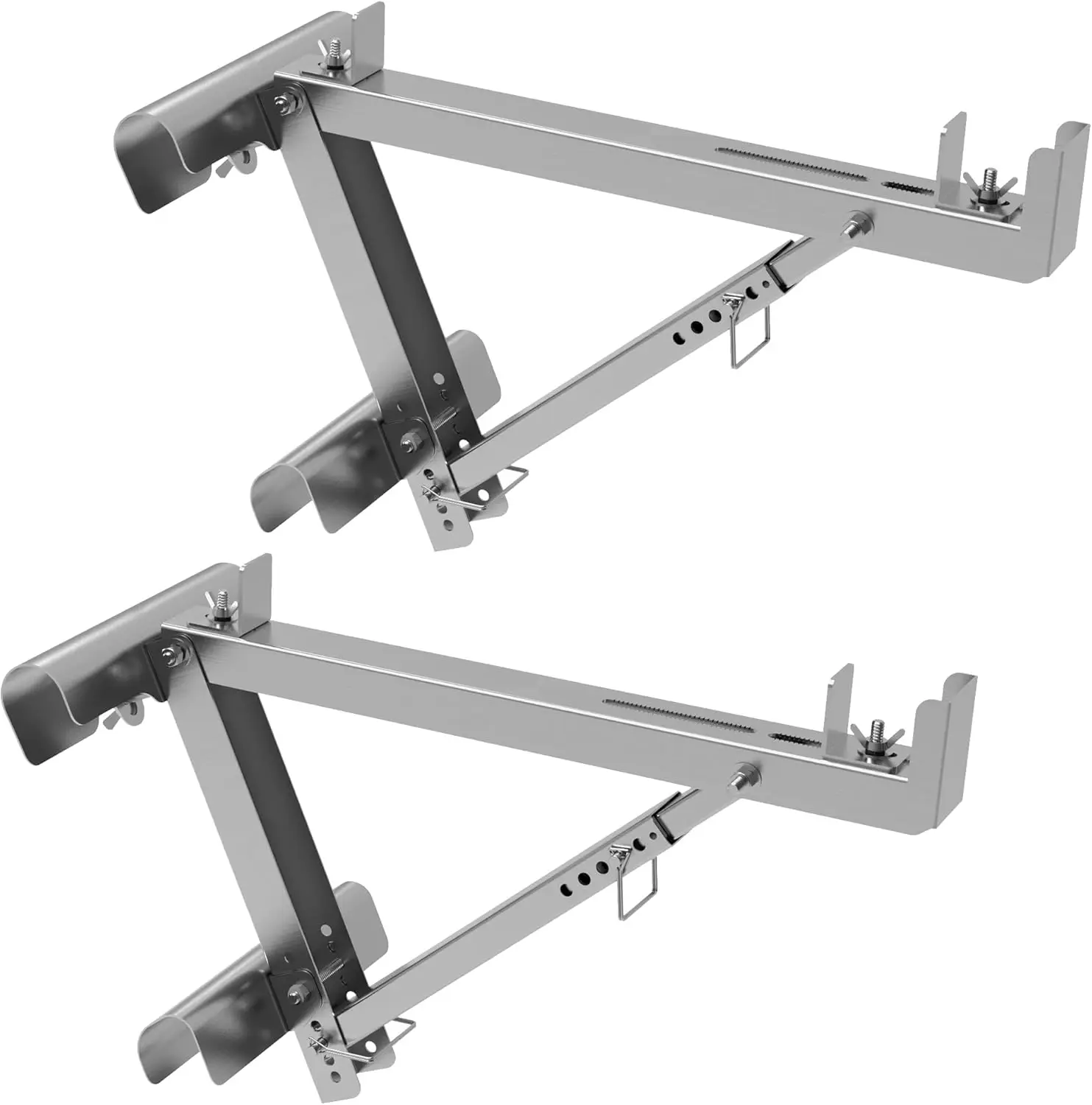 2 Pack Scaffolding Platform Bracket - Two-Rung Short Body Extension Ladder Jack for Working 20 inch Stage