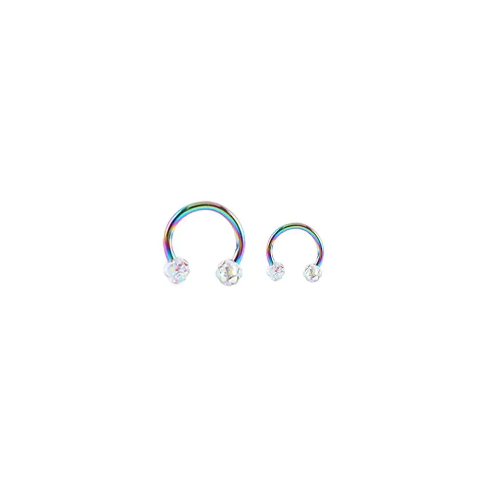 Hip Hop Bling Gifts Women U Shape Earrings Piercing Nose Ring Body Jewelry Septum Rings Stainless Steel