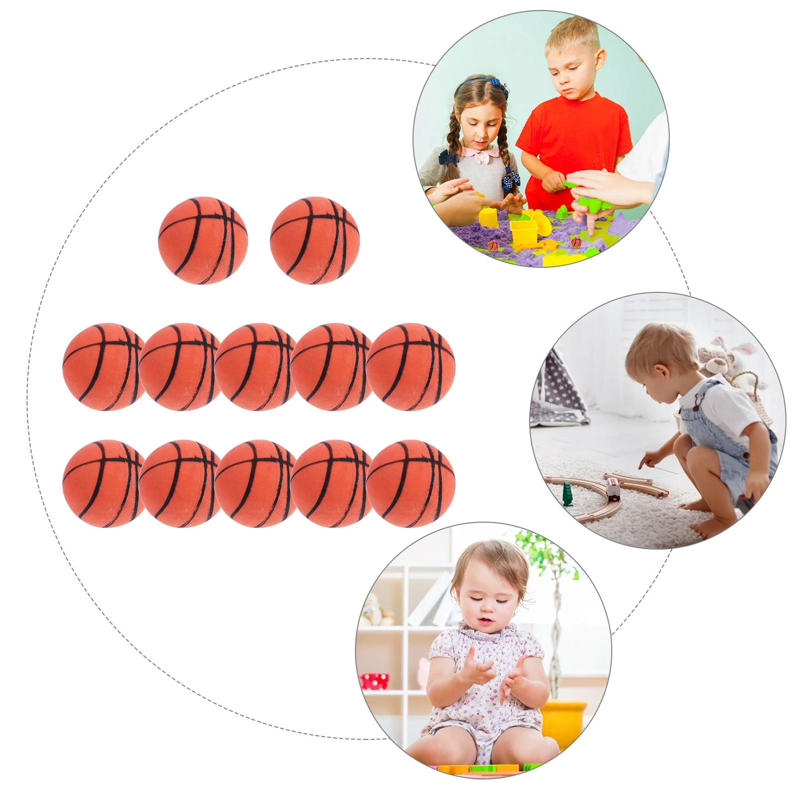 12 Uds. Mini juguete de baloncesto, pelotas de baloncesto pequeñas, juguetes de interior para niños, pequeños y hinchables