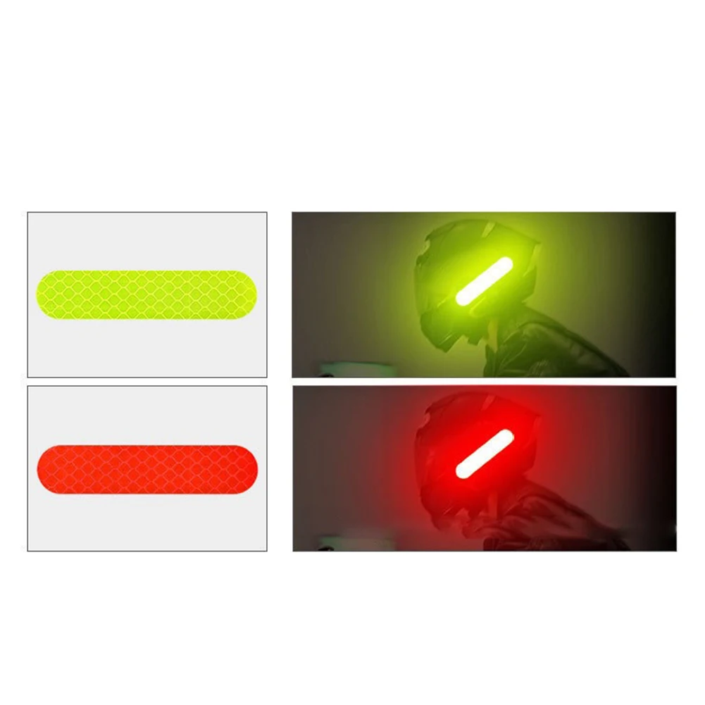 10Pcs Reflective Car Door Sticker Safety Mark Signal Strip Reflector Motorcycle Accessories Exterior Interior Reflector Sticker