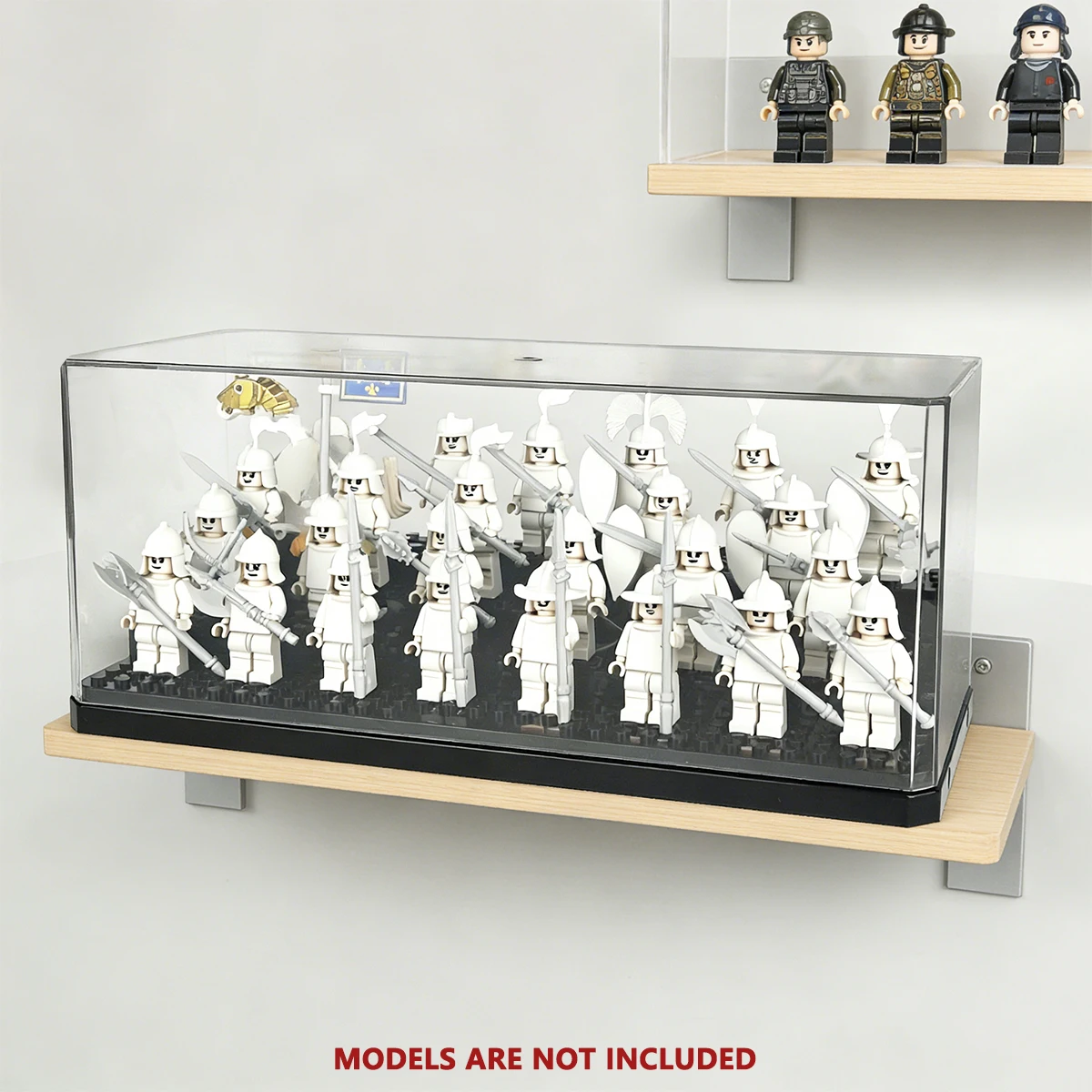 Acrylic Display Case for Lego Minifigures Clear Acryl Box, ABS Base Plate, Can Be Stacked Organizer & Dustproof Storage Cabinet - view 5