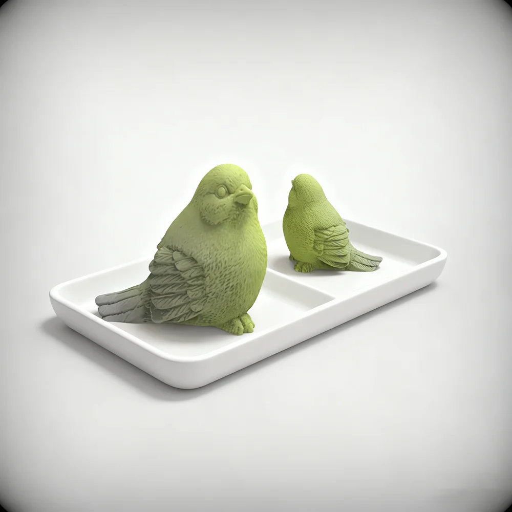 3D Cartoon Bird Silicone Mold for Cake Chocolate Ice Cube Candle Making DIY Reusable Flexible Animal Molds Home Decor