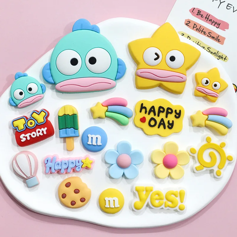 10/18Pcs/set Cute Cartoon Anime Shoe Charms DIY Hole Shoes Detachable Buckle Garden Shoes Accessories Girl Festival Gifts