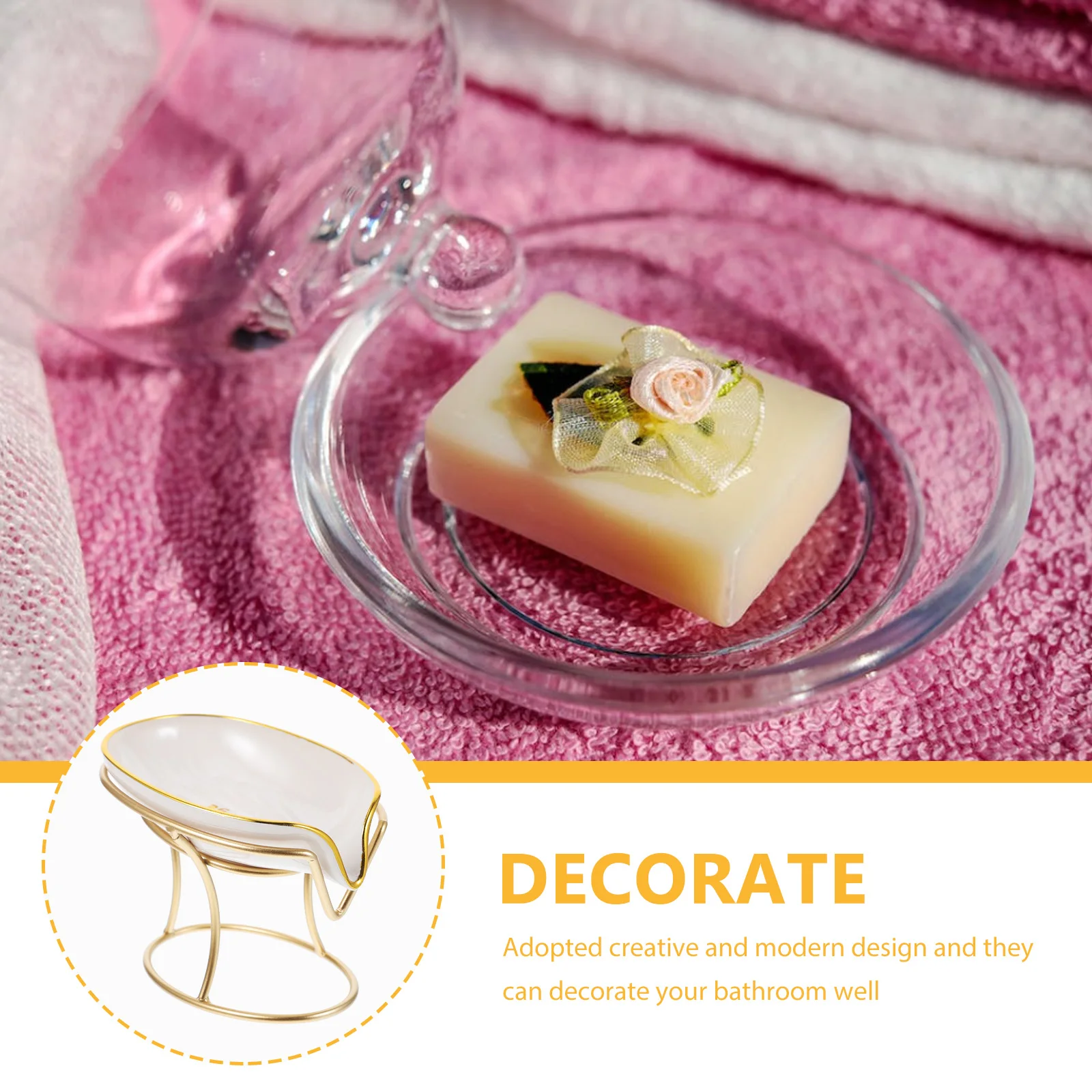 

High-End Elegant Soap Draining Holder With Tilted Design Detachable Soap Tray For Bathroom