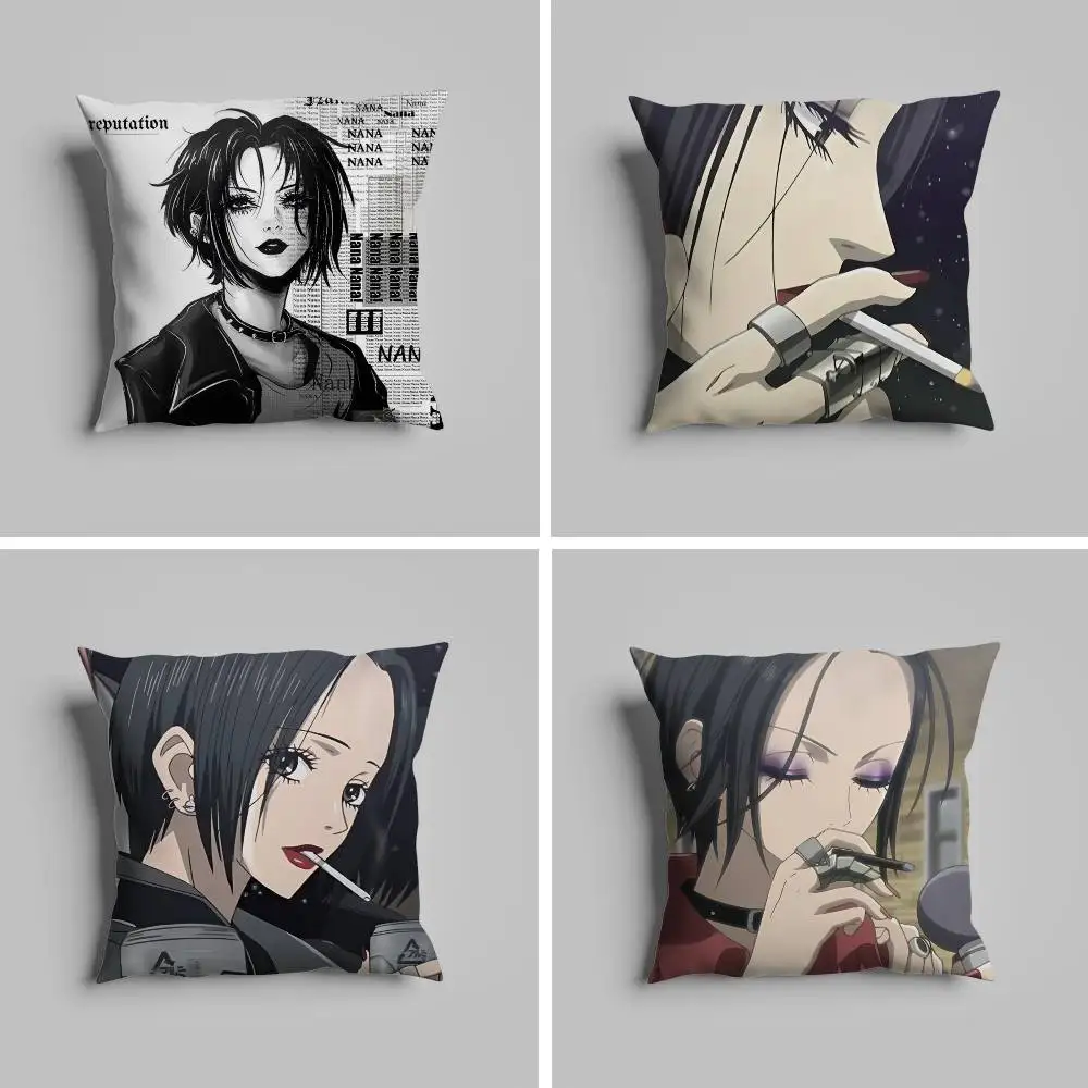 

Nana Anime Pillow Case Pillowcase For Car Pillows 60x60 Cushions Luxury Double Sided Cover Home And Decoration Sofa 30x30