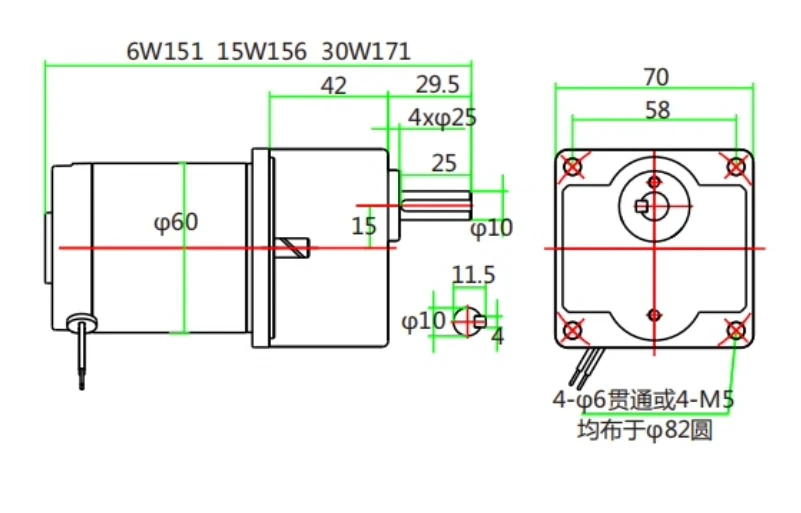 Taili 20w 24v DC Gear Reduction Motors With Gearbox 3DC30-24GN-18/3GN3K-300K/24V 1800rpm Reducer