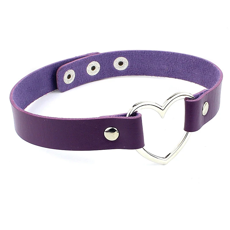 Neue Schwarz Multi Farbe Punk Kragen Halskette Sexy PU Leder Herz Lock Key Spike Halsband für Frauen Gothic Cosplay Partei Schmuck