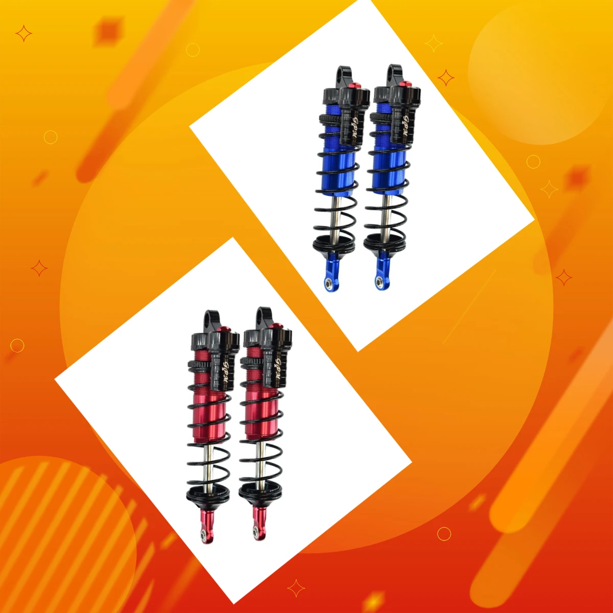 

Алюминиевые передние L-образные регулируемые пружинные амортизаторы GPM для саней Monster Truck-95076-4 1/8