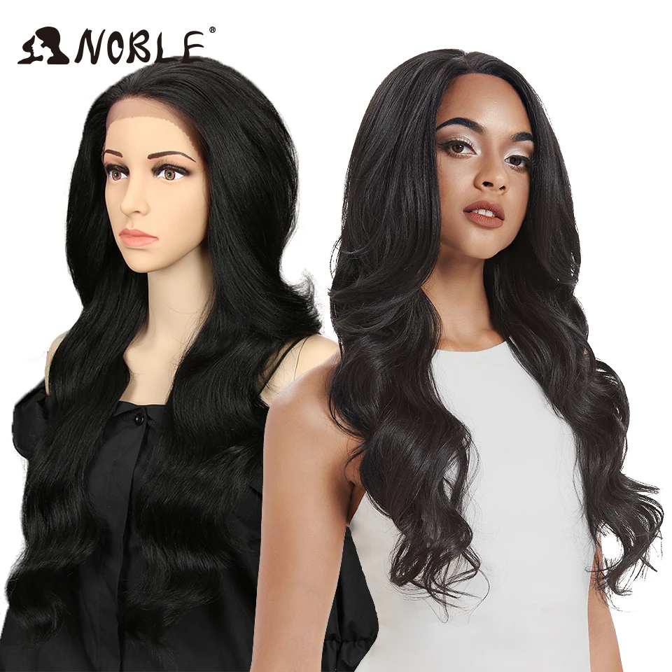 Noble Synthetic Lace Front Wig 13X4 Wavy HD Transparent Lace Front Wigs For Women Deep Wave Frontal Wig Lace Wig synthetic