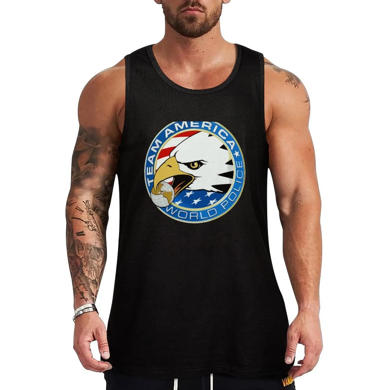 

Team America Tank Top Sleeveless men cool things Bodybuilding clothing man