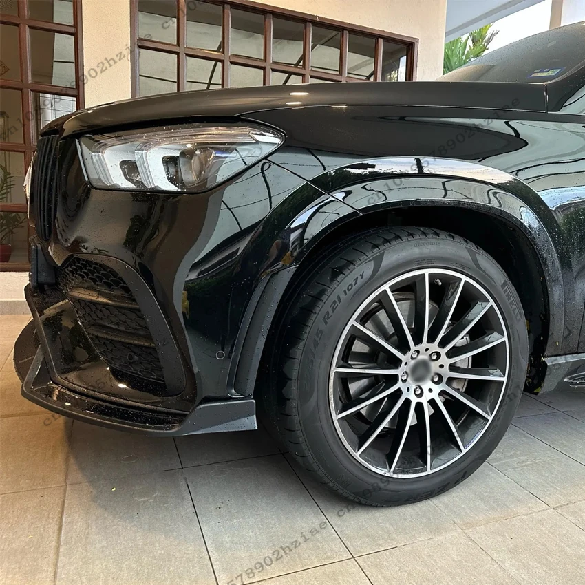 메르세데스 벤츠 GLE 클래스 W167 C167 GLE350 AMG 2019-2023 범퍼 립 프로텍터 로워 블레이드 스플리터 용 프론트 범퍼 립 스포일러 썸네일 4