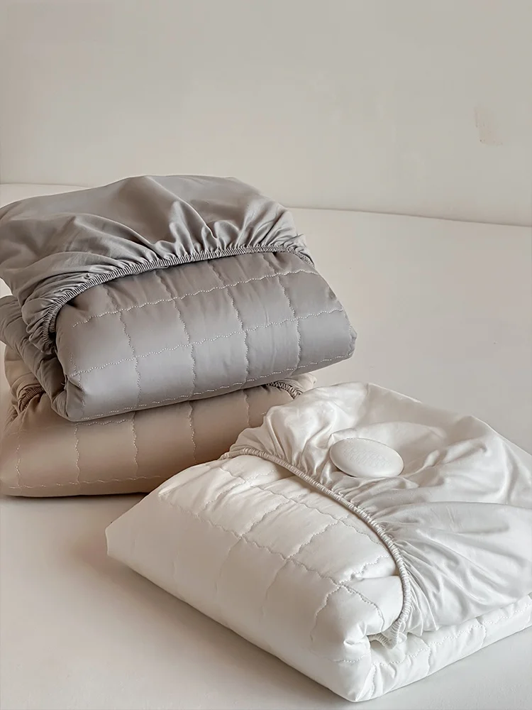 

Simple Full Cotton Batted Bedding Single Item Color Dustproof Mattress Protector Riser Pure Cotton Bed Cover Waterproof...