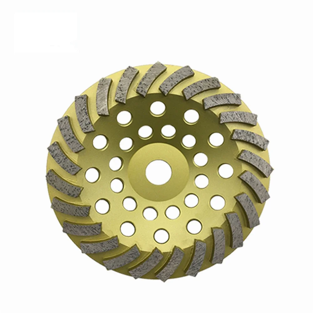 Mola diamantata turbo da 7 pollici con 12/24 barre metalliche Disco per calcestruzzo D180mm Tamponi per lucidatura pavimenti - 3 pezzi