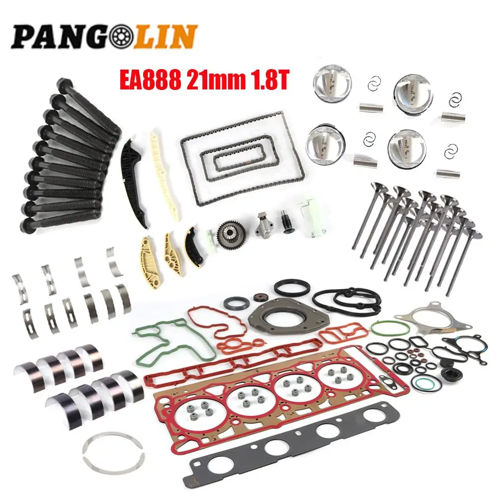 EA888 1set 1.8T Engine Overhaul Rebuild Piston & Ring Timing Kit For VW Audi Golf SEAT SKODA BZB CDA CDH CAB Ø21mm 82.5mm