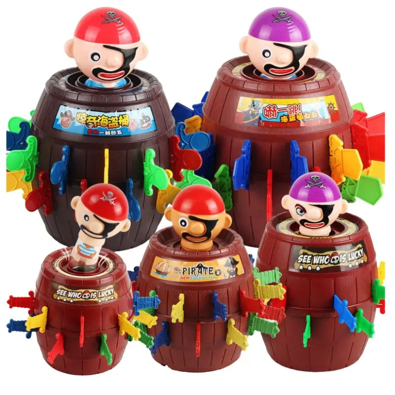 Party Pirate Bucket Game Children Funny Family Jumping Pirates Sword Tricky 3D Toy Barrel Table Floor Puzzle Jokes For Kids