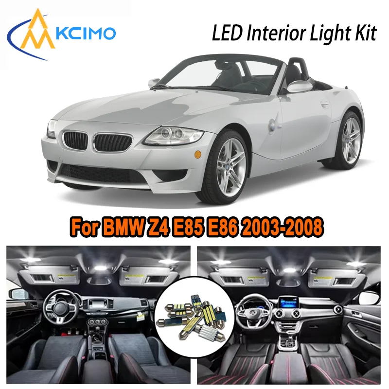 

High-Quality LED Interior Kit for BMW Z4 E85 E86 2003-2008 2005 2006 2007 Premium Error-Free Dome Map Trunk Automotive Lamps