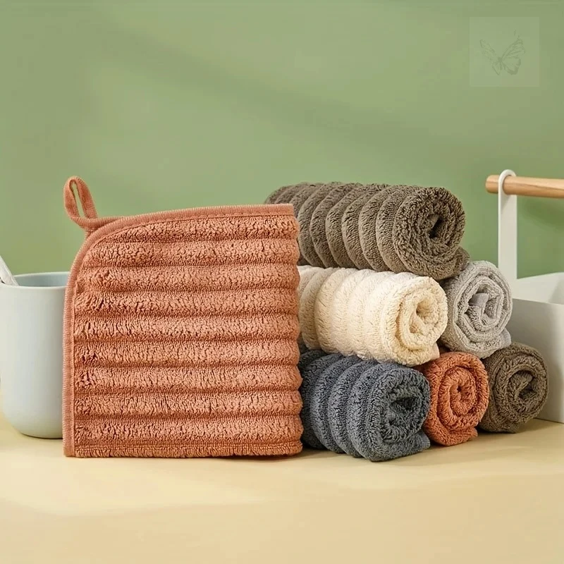 5-Piece Luxury Soft Super Absorbent Hand Towel Set - 11.8*11.8 inch Quick Drying Washcloths for Household and Daily Necessities