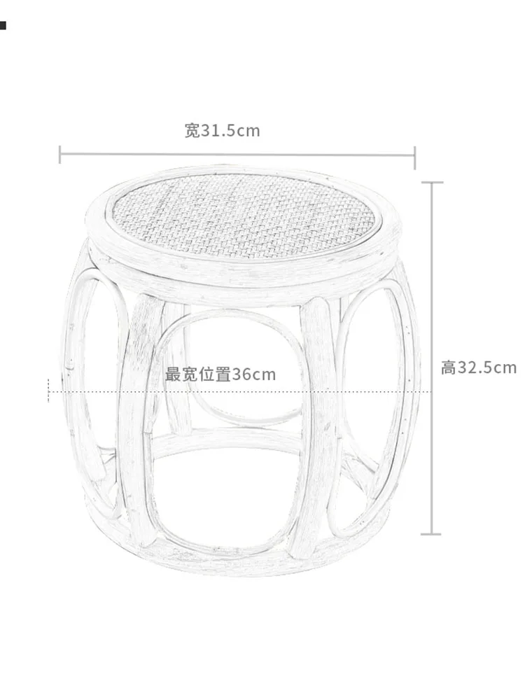 Tkane rattanowe mebli okrągły stołek ruchome wejście do salonu zmieniająca buty ławka twórcza roślina stołki bębnowe dostosowane