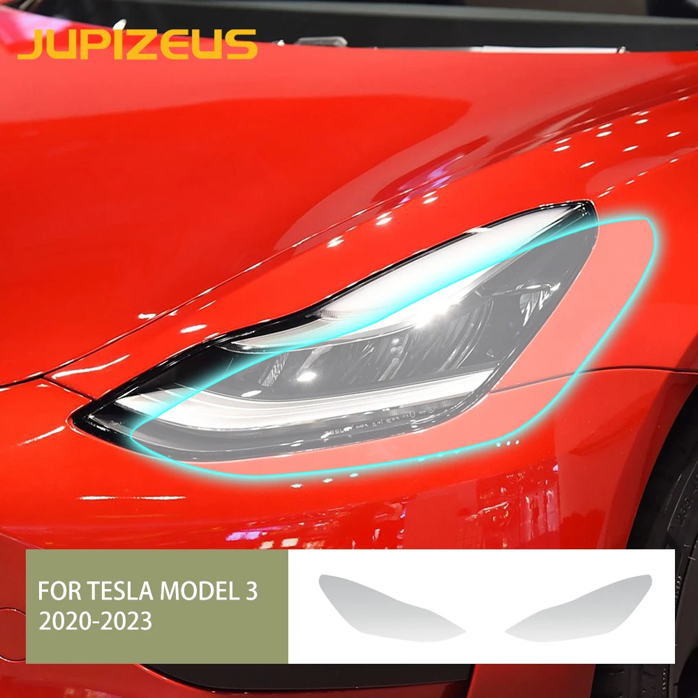 For Tesla Model 3 2020-2023 Invisible Car Wrap TPU Film Headlight Tint Interior Decoration Car Modification Accessories