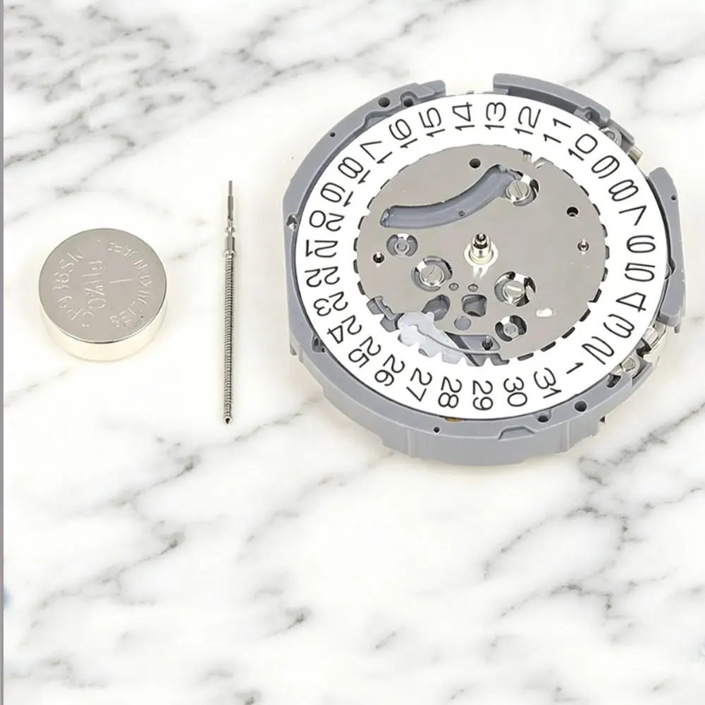 Japanese Imported Quartz Movement VK63 24-Hour 3-O'Clock Black and White Calendar Multi Pin Multifunctional Watch Movement