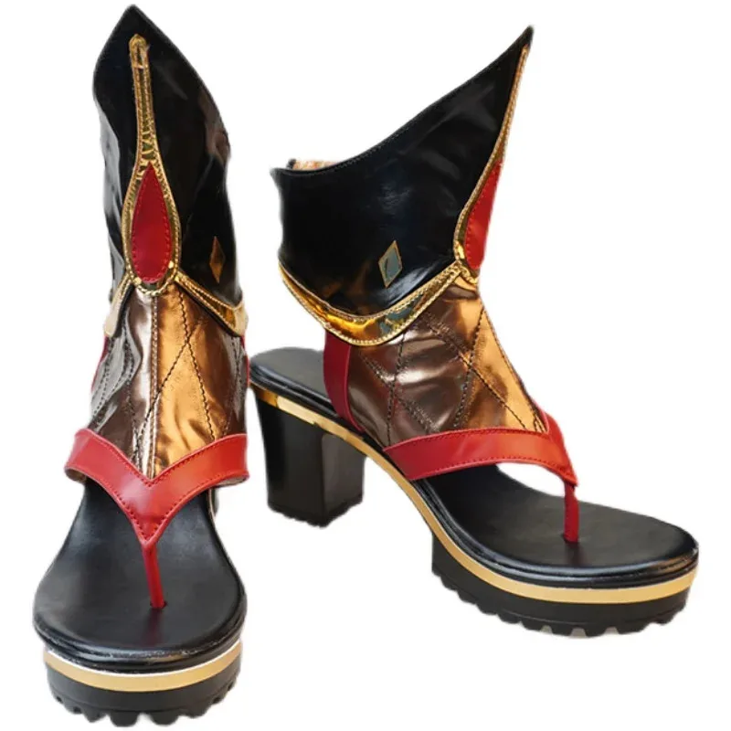 New Cosplay Boots Game Genshin Impact Kuki Shinobu Shoes Halloween Party Costume Accessories Custom Made view 5