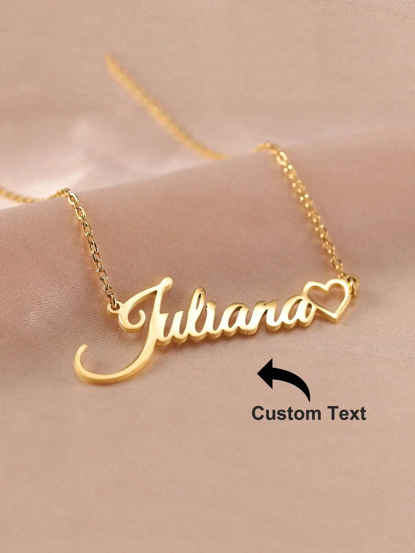 Custom 18K Gold Name Necklace, Personalized Gift for Her