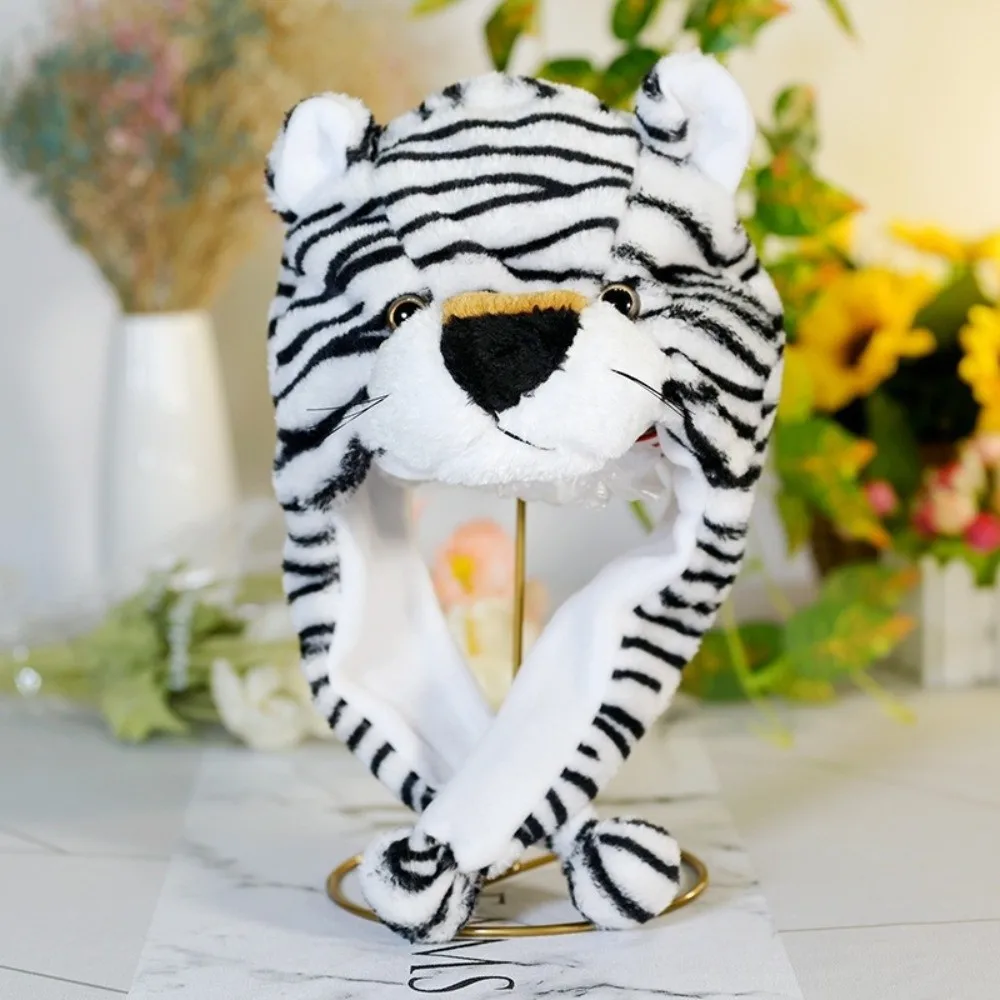 Funny Panda Animal Earflap Cap Tiger Elephant Plush Beanies Animal Shape 3D Ear Protection Hat Men