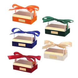 Transparent Wedding Hand Gift Box Birthday Party Acrylic Light Luxury Bow Present Box Valentine's Day Gift Box