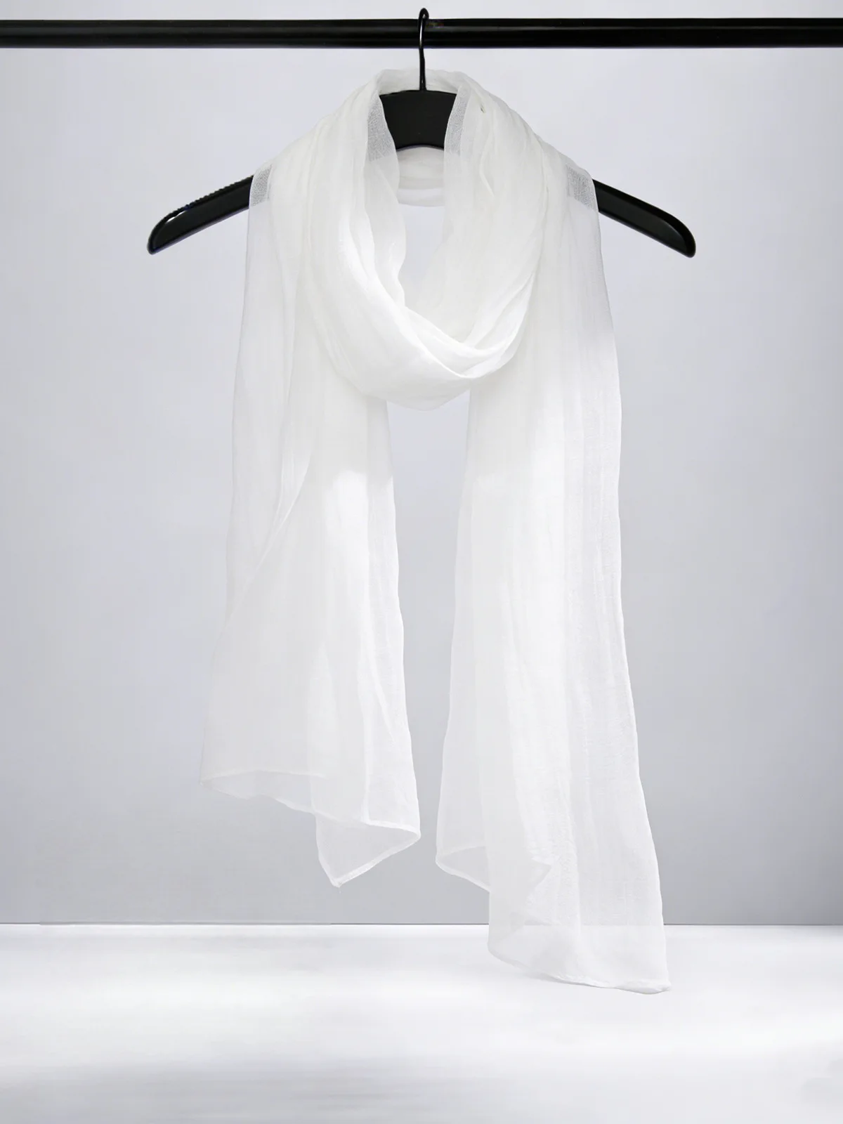 Damen-Organza-Schal, transparenter, durchsichtiger Gaze-Schal, leichter Sonnenschutz-Wickel, atmungsaktiv, modisch, für den Sommer und den Alltag – Detail 2