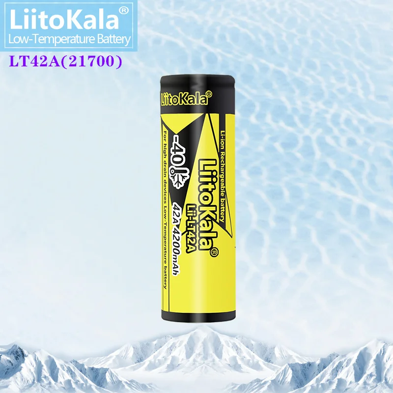 1PCS LiitoKala Lii-LA42T 3.7V 21700 4200mAh Battery 45A Power 10C Rate Discharge Ternary Lithium Battery DIY Electric Bicycle