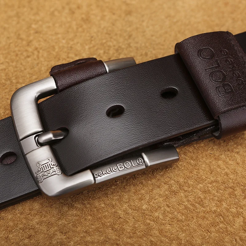 Men\'s Belt New Fashionable Men\'s Luxury Designer Belt 3.8cm Cowhide Belt Pin Buckle Men\'s Genuine Leather Belt 105-125cm
