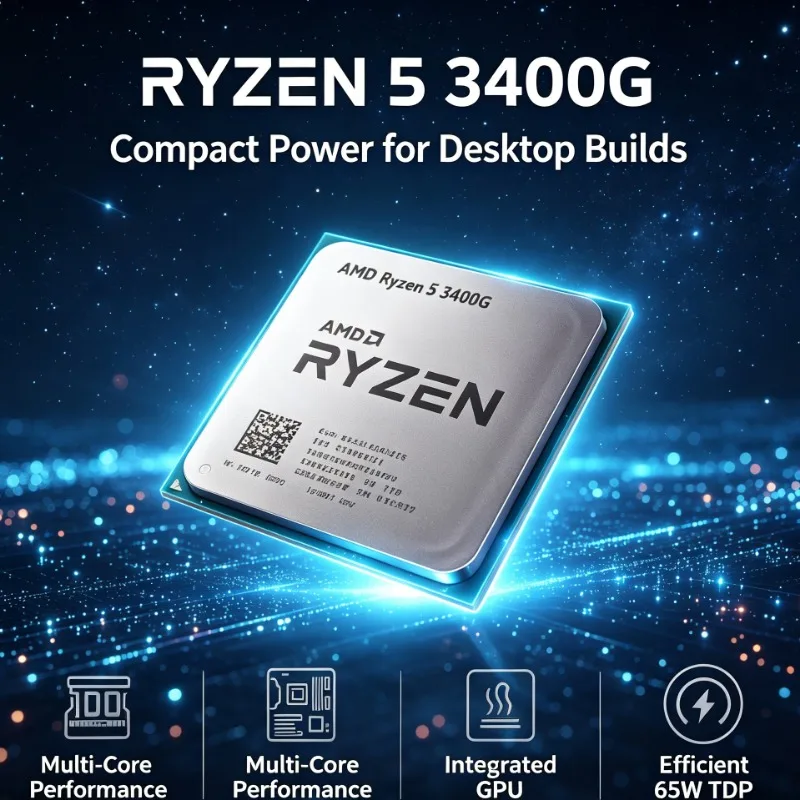 AMD Ryzen5 3400G Socket AM4 Desktop CPU 3.7GHz Quad‑Core 65W YD3400C5M4MFH For AM4 Motherboard No Cooler