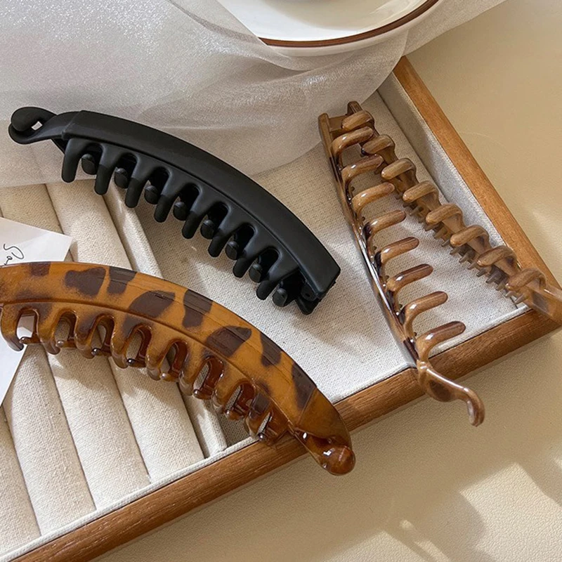 

Hair Clips Solid Color Banana Clip Women's Hair Accessories Fashion Ponytail Barrettes Hair Claws Hairpins Headwear