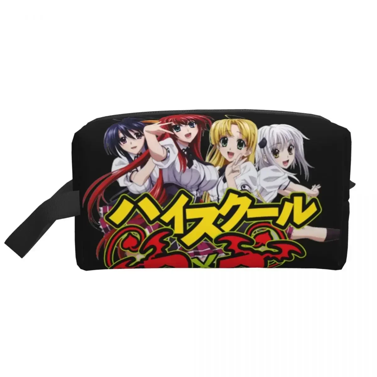 Girls Squad High School DXD Sexy Animation Makeup Bag for Women Travel Cosmetic Organizer Fashion Storage Toiletry Bags