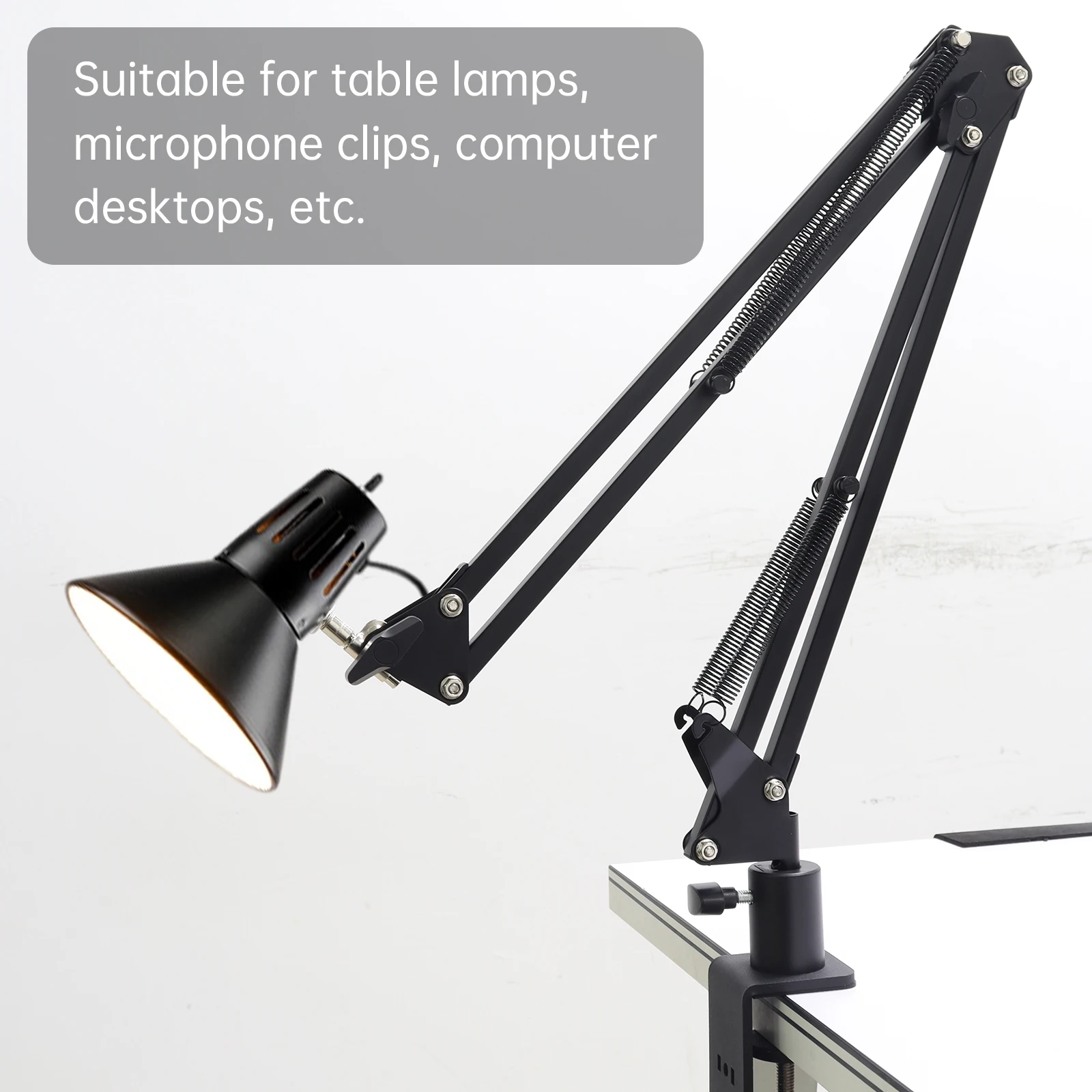 

Универсальный гибкий металлический держатель на штативе для настольных ламп/микрофона с поворотным рычагом сверхдлины