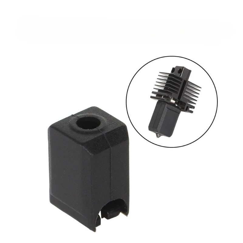 

3pcs Silicone Socks For Bambu Lab X1 P1P Block Hotend Extruder High-temperature Wear-resistant Black Block Silicone Sleeve