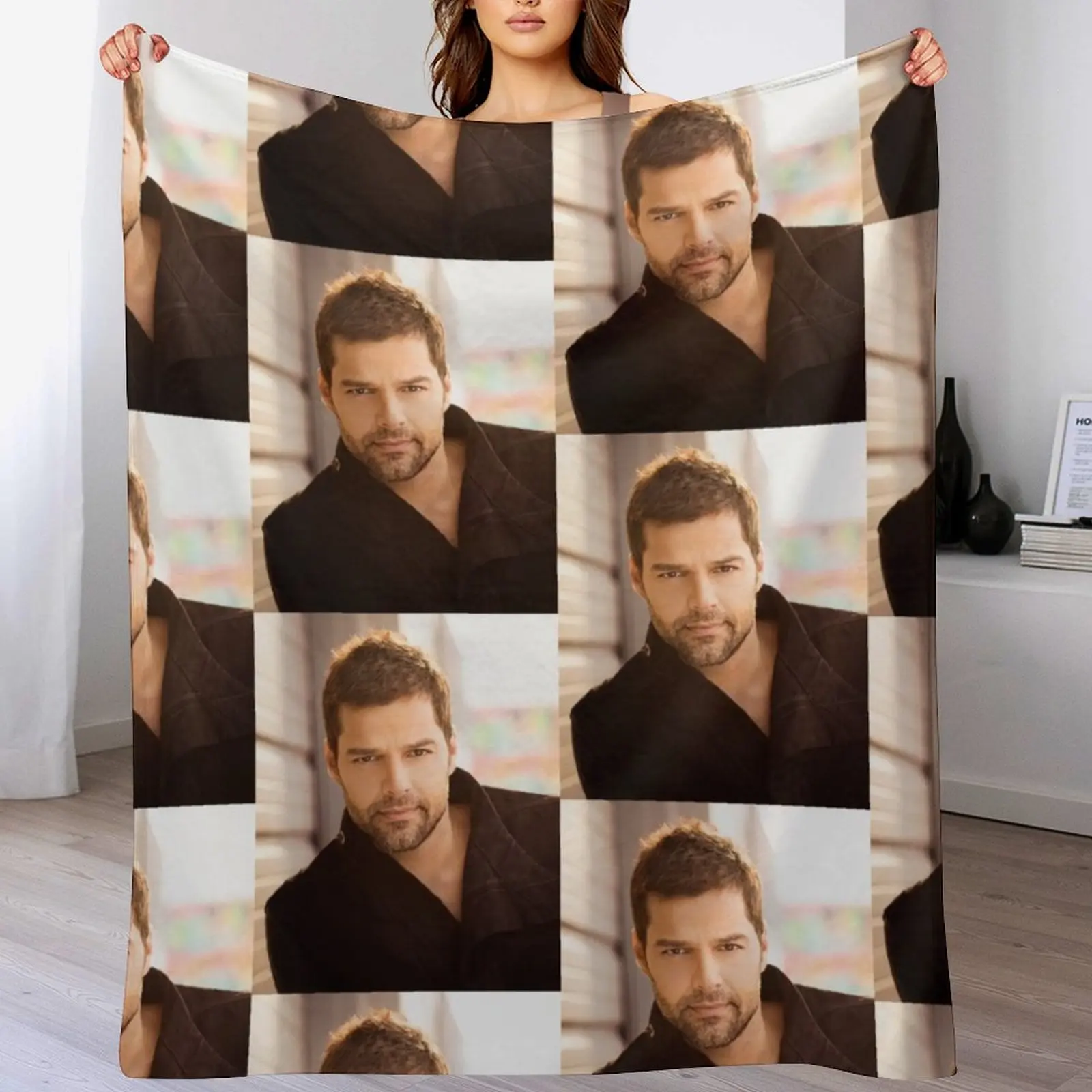 

Ricky Martin tour kel4 2019 Throw Blanket Hairy Cute Plaid Nap Flannel Blankets