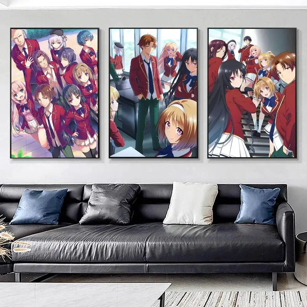 Anime Classroom of The Elite Posters HD Print Vintage Wall Art Decor for Home Study Room