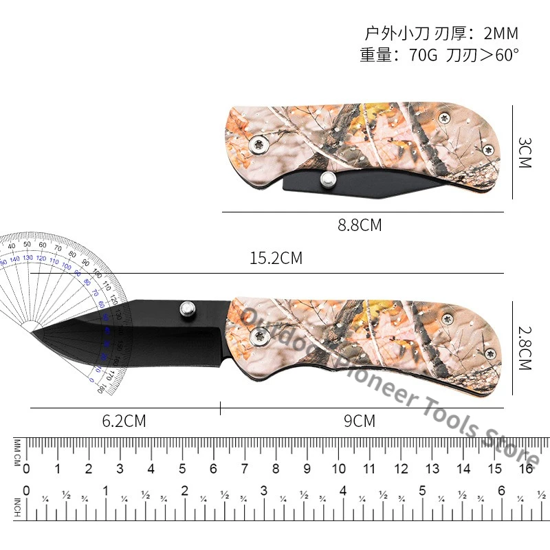 New outdoor multifunctional folding knife, easy to defend and carry survival camping knife, mini portable EDC small knife