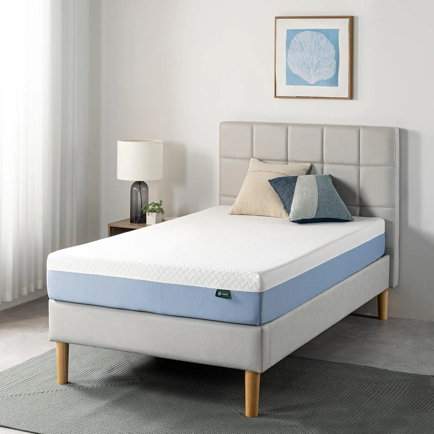 

8 Inch Cooling Essential Memory Foam Mattress [New Version], Twin, Fiberglass Free, Medium Feel, Cooling Airflow Memory Foam