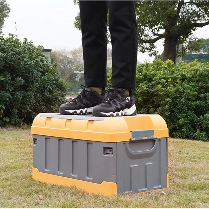 Car Trunk Folding Storage Box High Capacity Double Layer Outdoor Camping Fishing Picnic Organizers Storage Box Toy Organizer