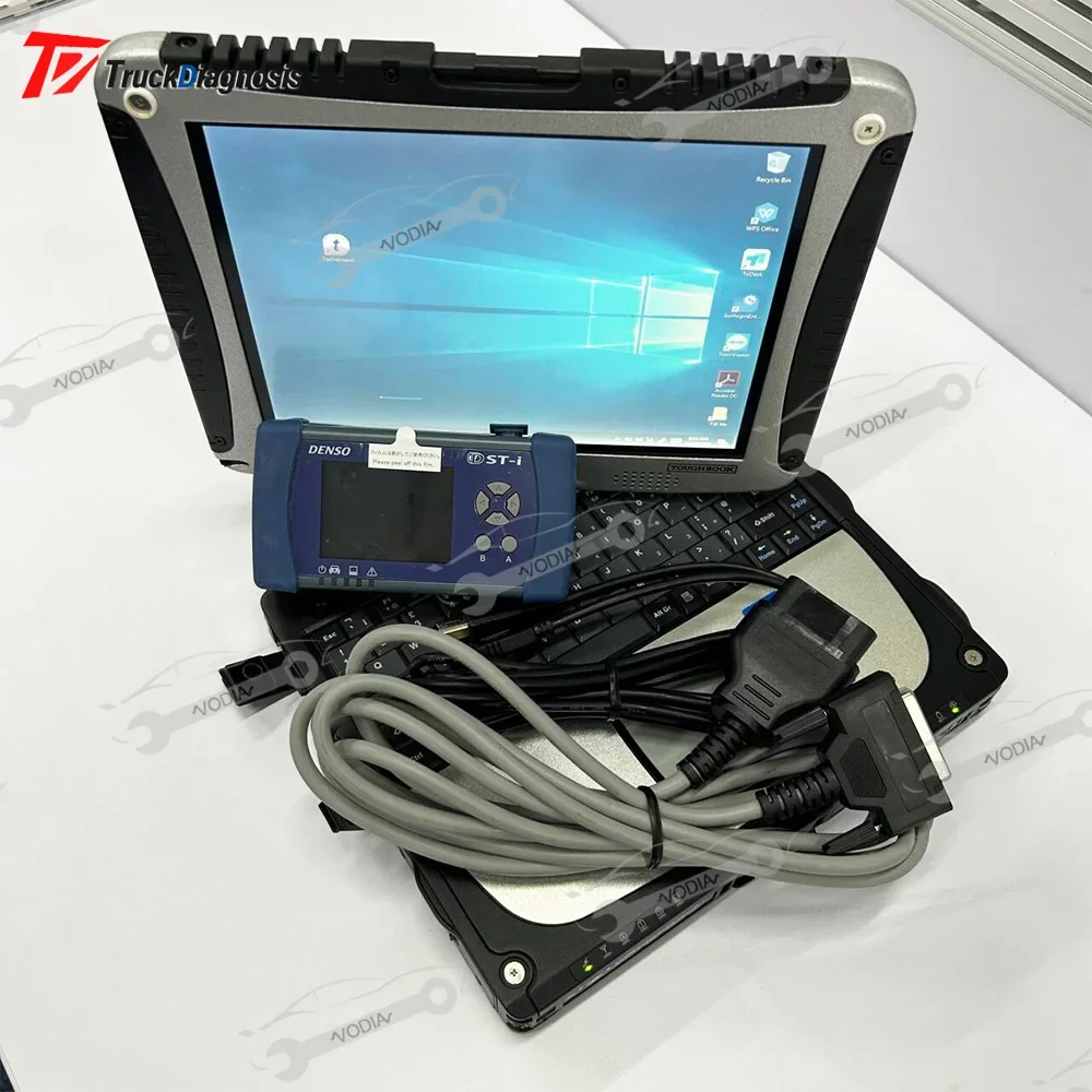 For Denso Interface KUBOTA Diagnostic Kit Heavy Duty Engine Diagnostic Tester Dst-i with Diagmaster DX software and cf19laptop