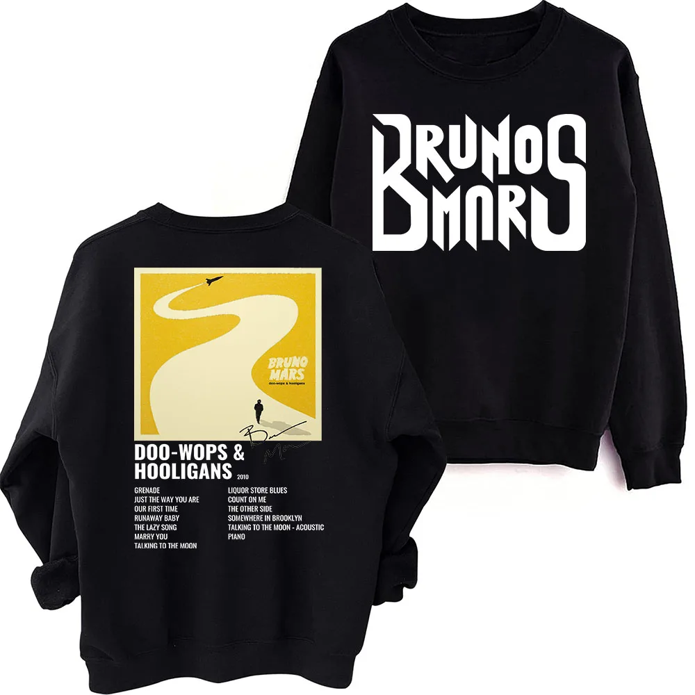 

Doo-Wops & Hooligans Bruno Mars Sweatshirt Harajuku Round Neck Long Sleeve Oversized