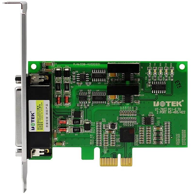 PCI-E To 2-port RS-485/422 Photoelectric Isolation Serial Port Card UT-792I