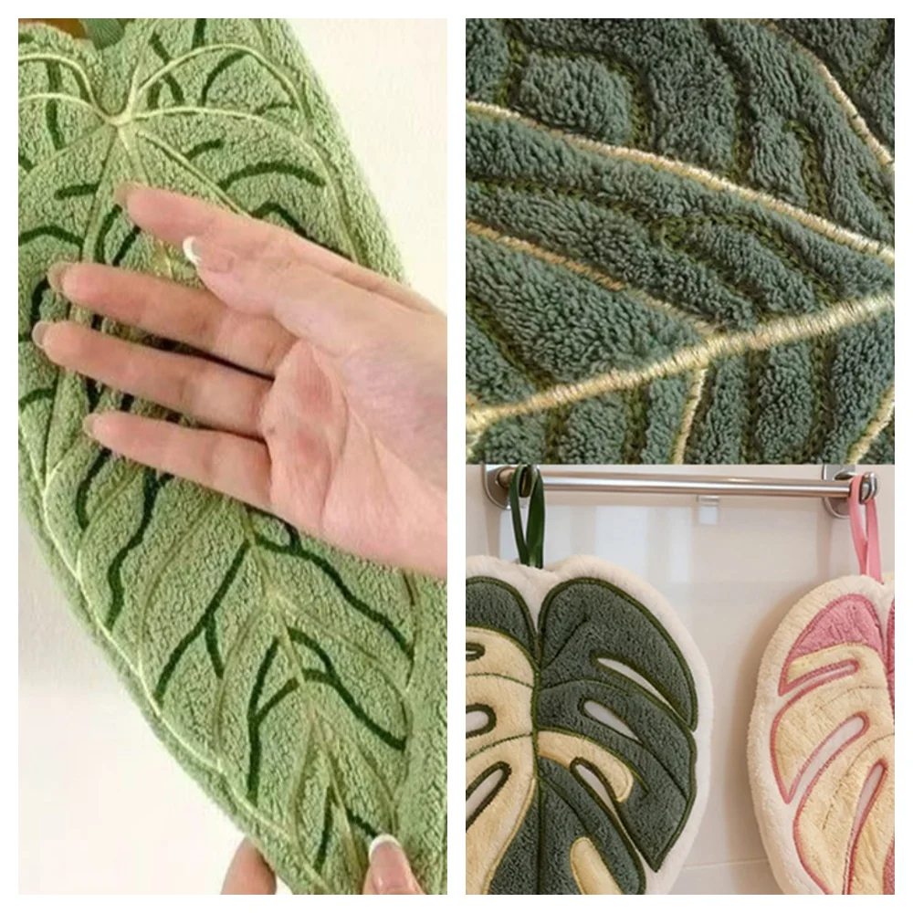 

Absorbent Towel Small Cleaning Towel Thick Hand Towel Bathroom Hanging Item Useful Handkerchief Kitchen Supplies Plush Washcloth